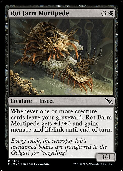 CAD Rot Farm Mortipede card from the Murders at Karlov Manor set