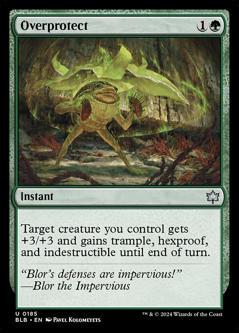 Overprotect card from the Bloomburrow set