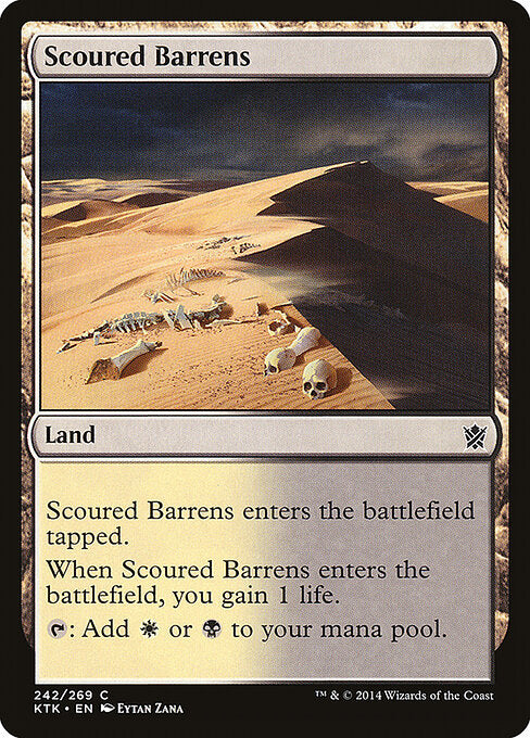 Scoured Barrens card from the Khans of Tarkir set