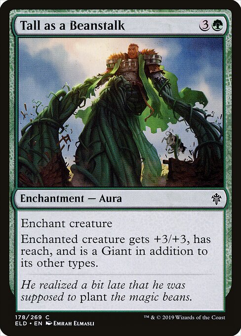Tall as a Beanstalk card from the Throne of Eldraine set