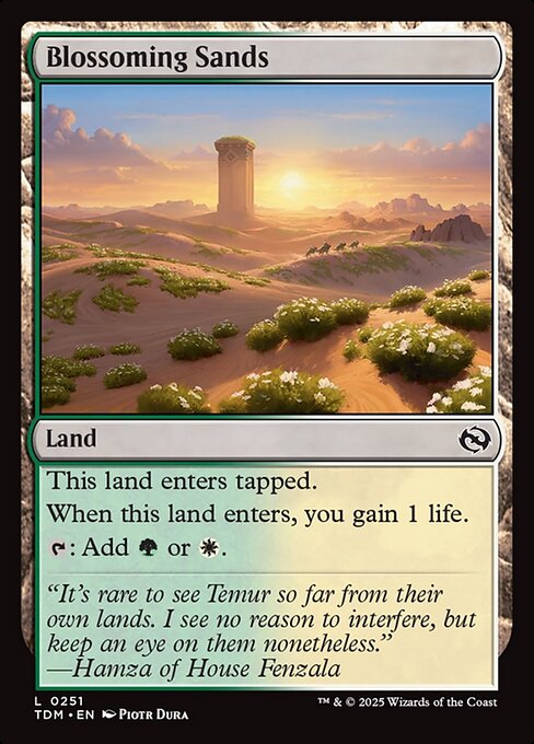 Foil CAD Blossoming Sands card from the Tarkir: Dragonstorm set