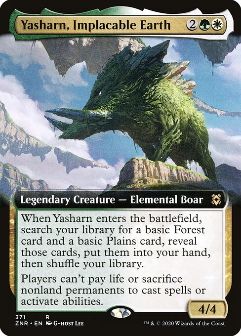 Extended Yasharn, Implacable Earth card from the Zendikar Rising set