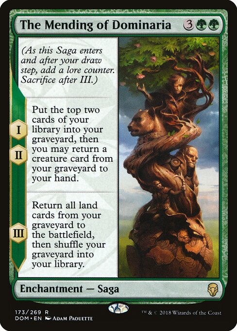 The Mending of Dominaria card from the Dominaria set