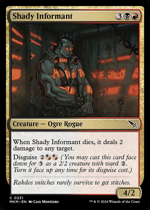 CAD Shady Informant card from the Murders at Karlov Manor set