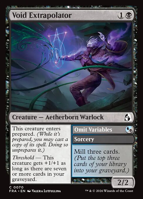 CAD Void Extrapolator // Omit Variables card from the Reality Fracture set