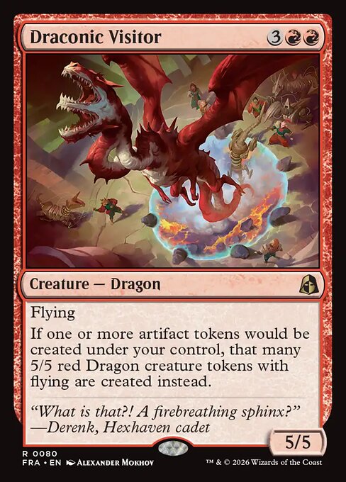 CAD Draconic Visitor card from the Reality Fracture set