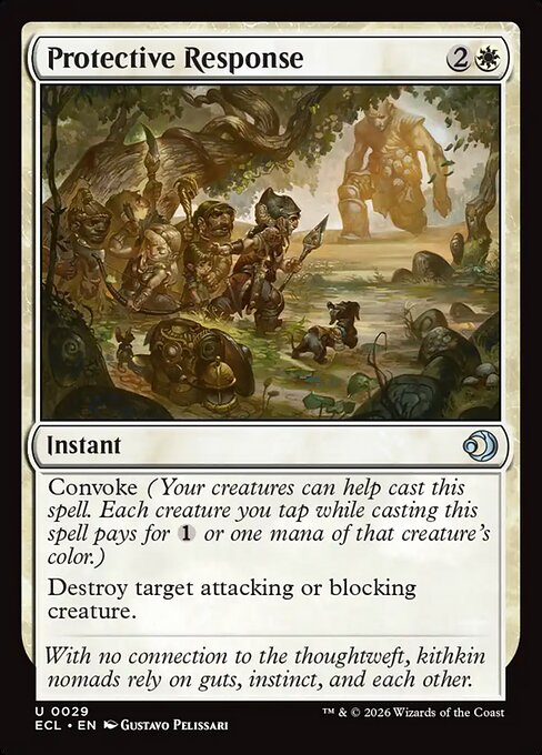 Foil Protective Response card from the Lorwyn Eclipsed set