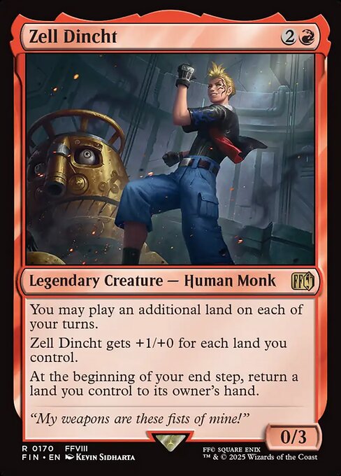 Zell Dincht card from the Final Fantasy set