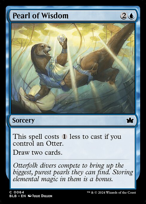 Pearl of Wisdom card from the Bloomburrow set