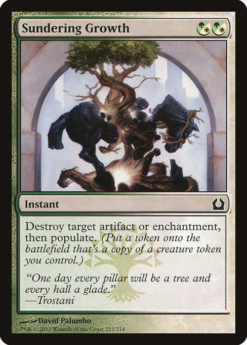 Sundering Growth card from the Return to Ravnica set