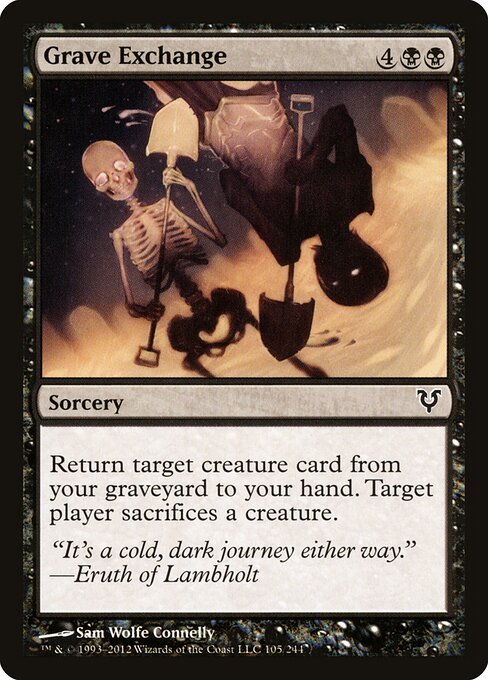 Grave Exchange card from the Avacyn Restored set
