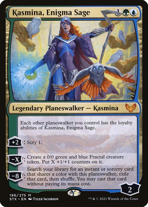 CAD Kasmina, Enigma Sage card from the Strixhaven: School of Mages set