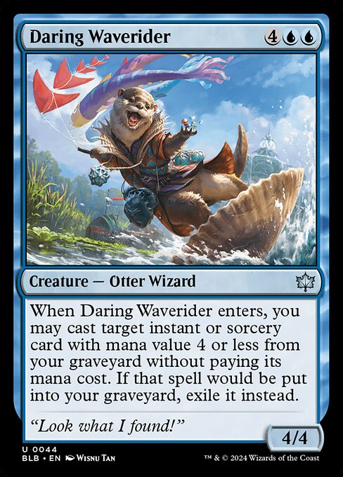 Daring Waverider card from the Bloomburrow set