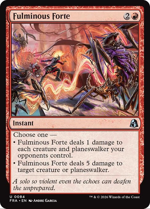 CAD Fulminous Forte card from the Reality Fracture set
