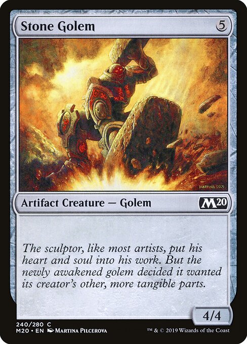 CAD Stone Golem card from the Core Set 2020 set