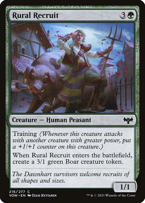 CAD Rural Recruit card from the Innistrad: Crimson Vow set