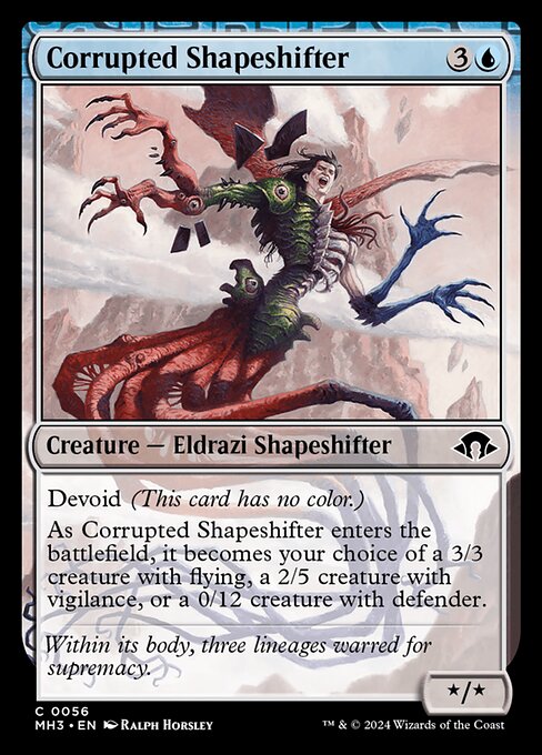 Corrupted Shapeshifter card from the Modern Horizons 3 set