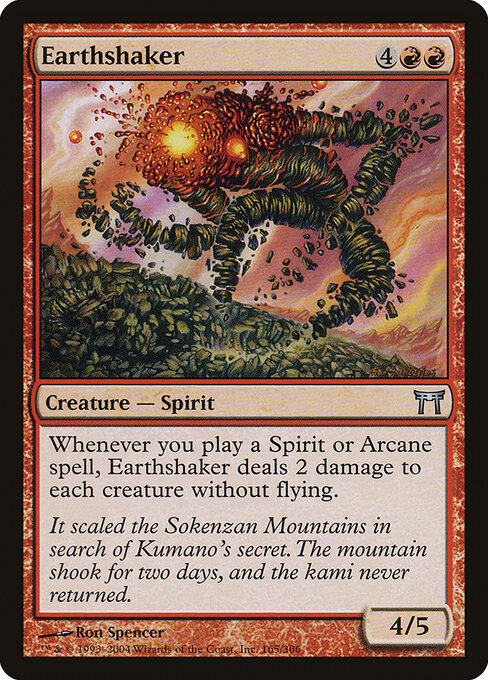 CAD Earthshaker card from the Champions of Kamigawa set
