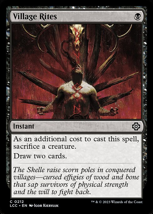 CAD Village Rites card from the The Lost Caverns of Ixalan Commander set