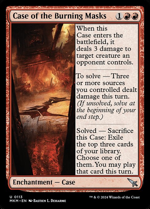 CAD Case of the Burning Masks card from the Murders at Karlov Manor set
