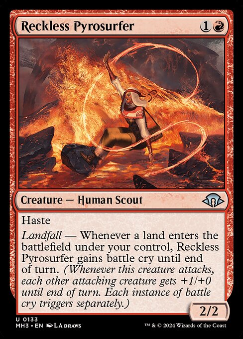Reckless Pyrosurfer card from the Modern Horizons 3 set