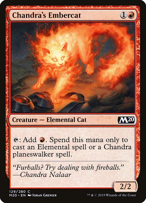 Chandra's Embercat card from the Core Set 2020 set