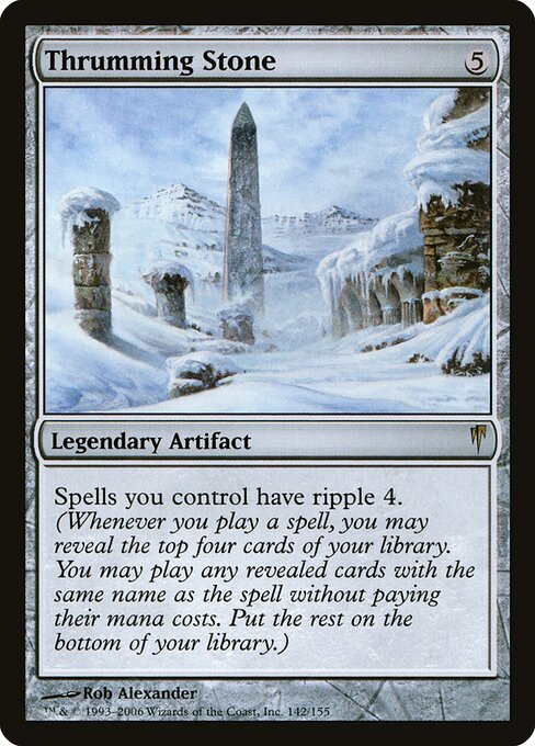CAD Thrumming Stone card from the Coldsnap set