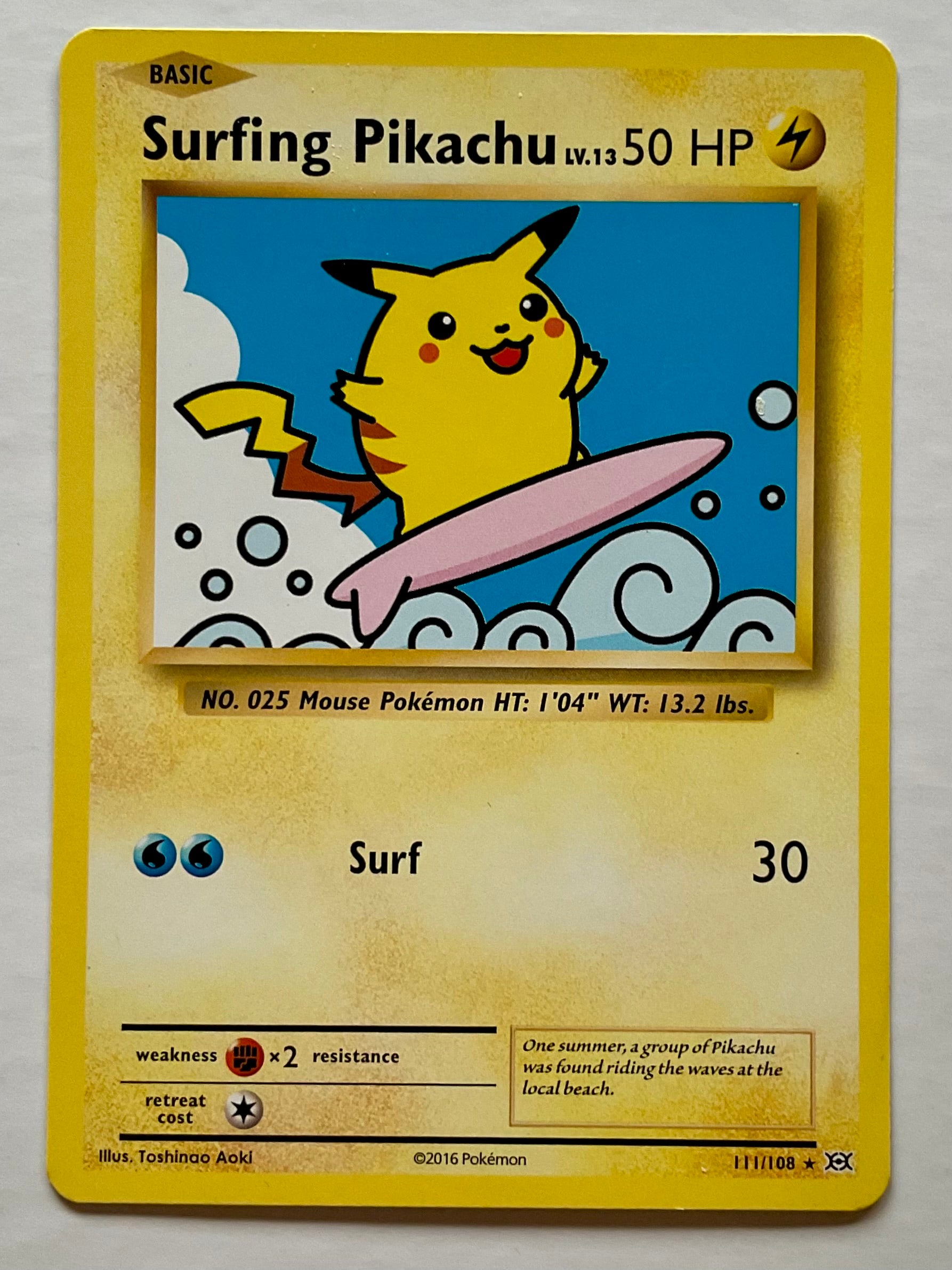Surfing Pikachu 111/108 - Pokémon Evolutions