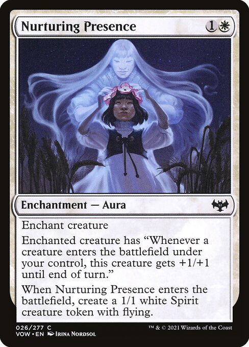CAD Nurturing Presence card from the Innistrad: Crimson Vow set