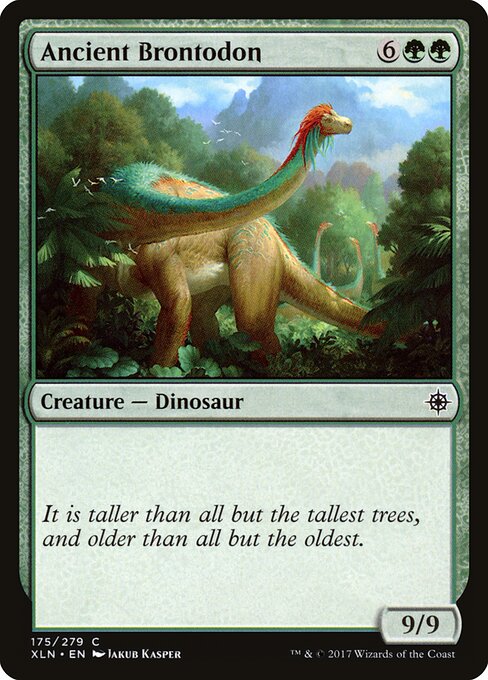 Ancient Brontodon card from the Ixalan set