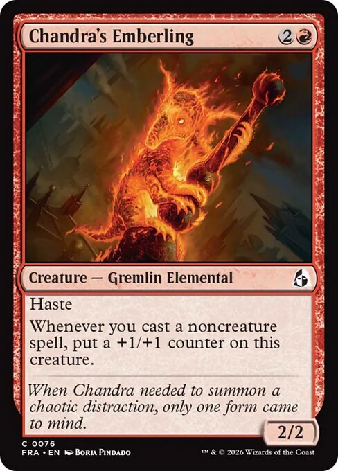 CAD Chandra's Emberling card from the Reality Fracture set