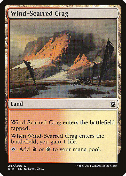 Wind-Scarred Crag card from the Khans of Tarkir set