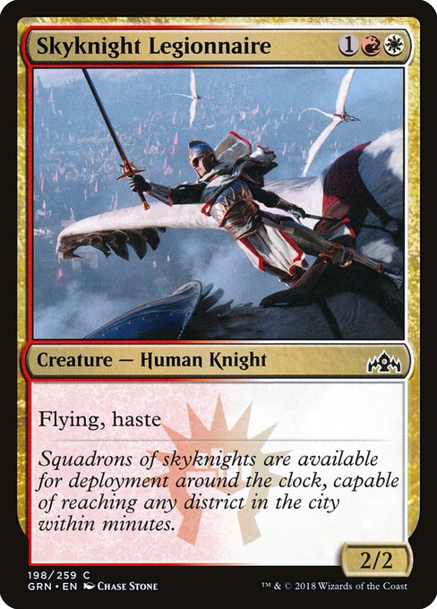 Skyknight Legionnaire card from the Guilds of Ravnica set