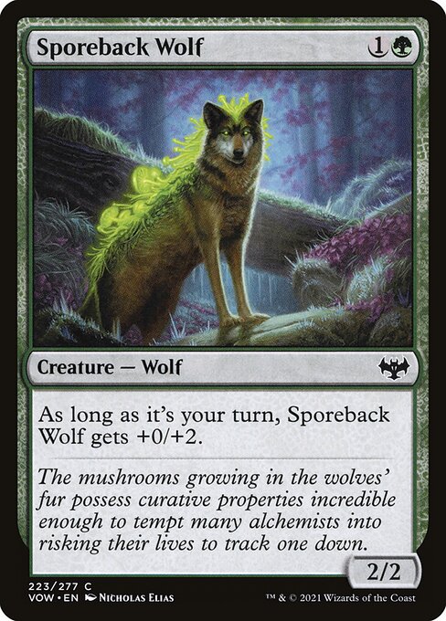 CAD Sporeback Wolf card from the Innistrad: Crimson Vow set