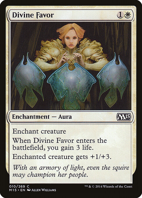 CAD Divine Favor card from the Magic 2015 set