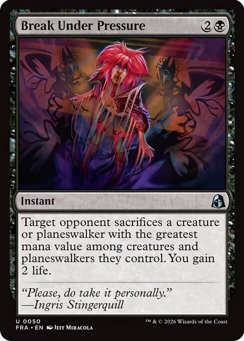 CAD Break Under Pressure card from the Reality Fracture set