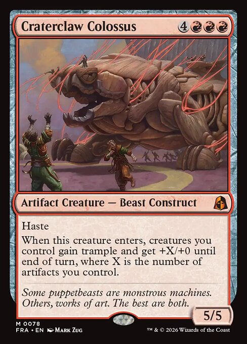 CAD Craterclaw Colossus card from the Reality Fracture set