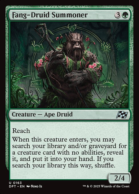 Foil Fang-Druid Summoner card from the Aetherdrift set