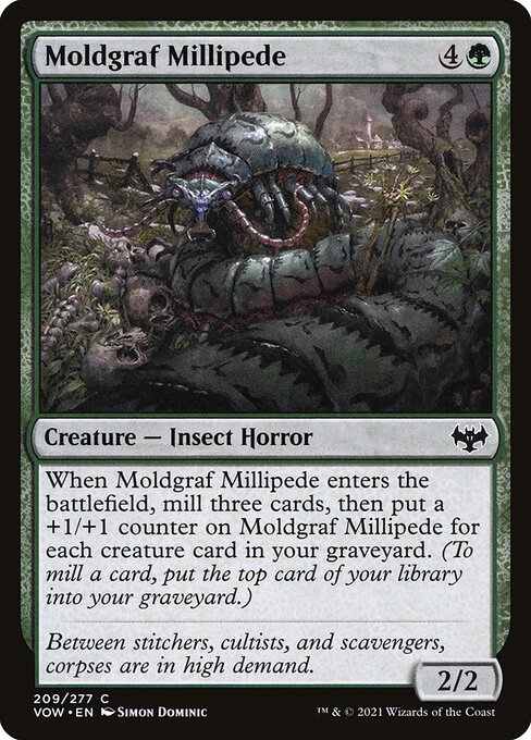 CAD Moldgraf Millipede card from the Innistrad: Crimson Vow set