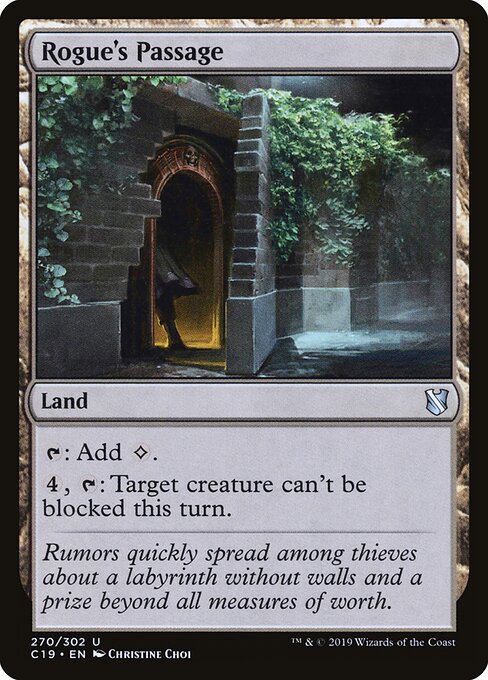 Rogue's Passage card from the Commander 2019 set