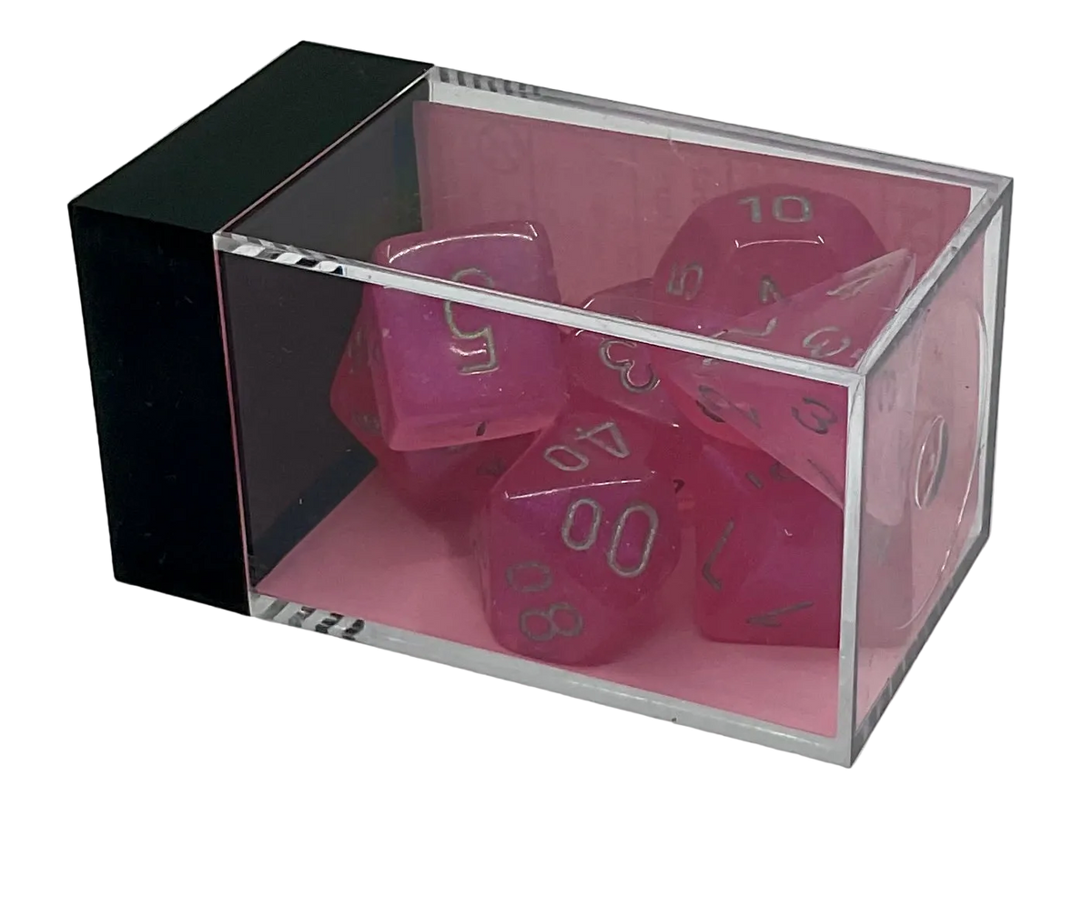 Chessex Pink (Silver) Polyhedral Dice