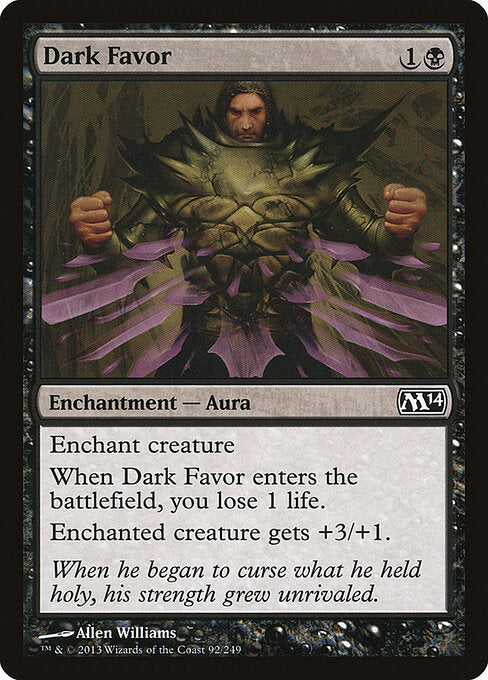 Dark Favor card from the Magic 2014 set