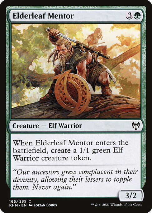 CAD Elderleaf Mentor card from the Kaldheim set
