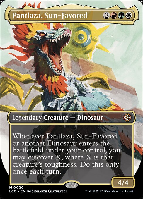 CAD Pantlaza, Sun-Favored card from the The Lost Caverns of Ixalan Commander set