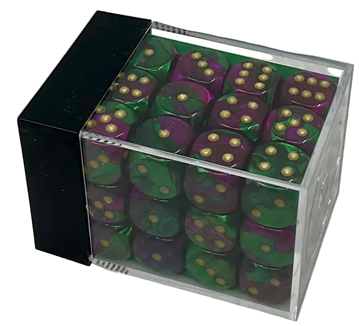 Chessex Gemini® Green-Purple (Gold)