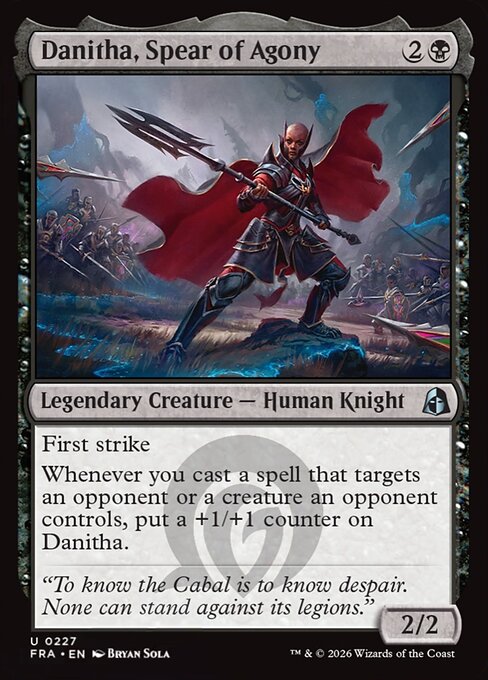 CAD Danitha, Spear of Agony card from the Reality Fracture set