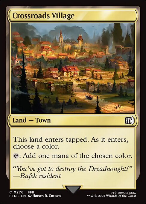 Crossroads Village card from the Final Fantasy set