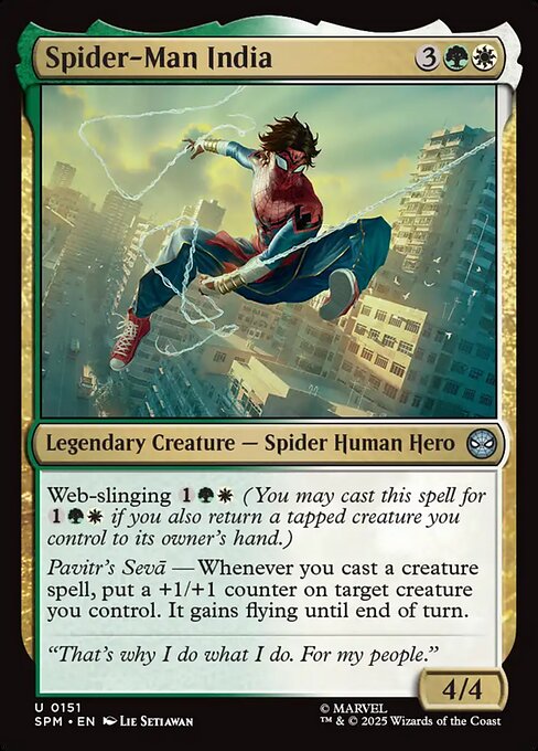Spider-Man India card from the Marvel's Spider-Man set