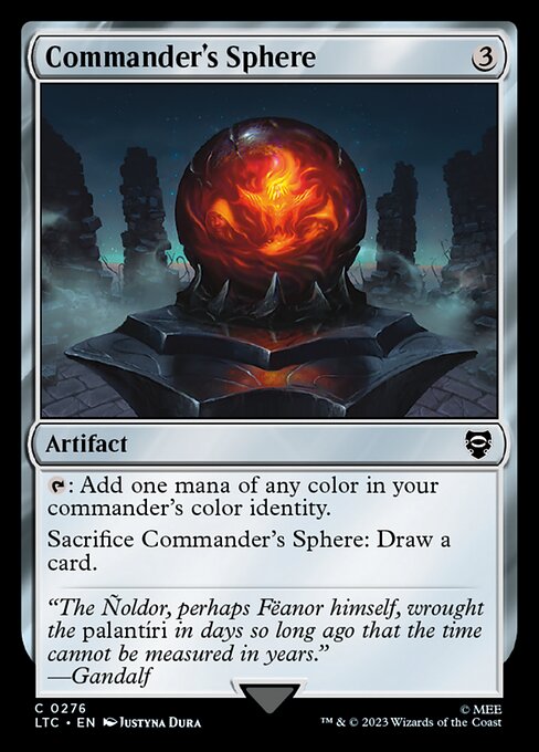 Commander's Sphere card from the Tales of Middle-earth Commander set