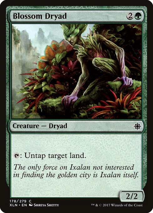 CAD Blossom Dryad card from the Ixalan set